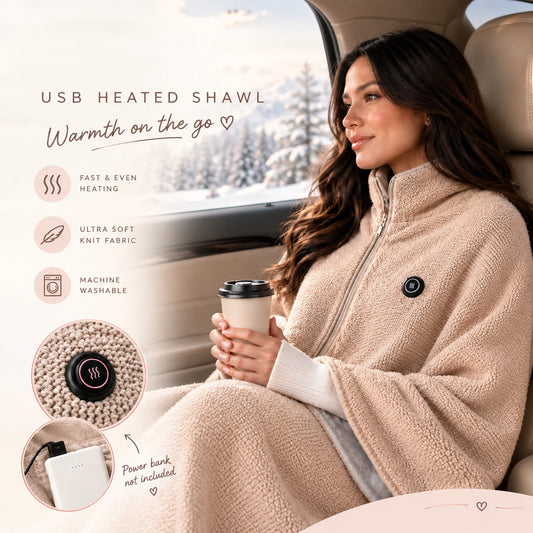 🔥 Weihnachtssonderverkauf — 50% RABATT! ❄️ Bleiben Sie den ganzen Winter warm — Tragbare elektrisch beheizte Decke Schal