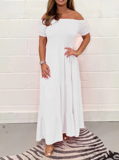 (💃49% Rabatt🔥Kostenloser Versand) Gerafftes Maxi Kleid