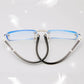 🔥Neue Saphir-Lesebrille mit hoher Härte und blauem Rand✨
