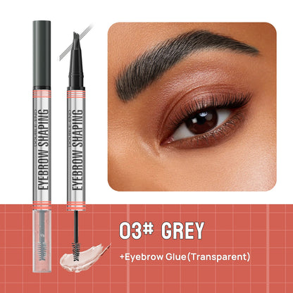 🎁1+1 gratis🔥2-in-1-Augenbrauenstift und fixierendes Augenbrauengel für wirklich vollere Augenbrauen🥳