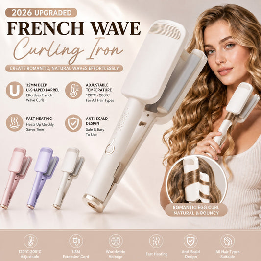 🌸 BEGRENZTES ANGEBOT: 50% RABATT! ✨ 32MM Wellen-Haarglätter – Große, federnde Locken, 4 einstellbare Temperaturstufen & Negative-Ionen-Pflege – Friseurqualität zu Hause 💇‍♀️