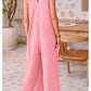 💥37%Rabatte Women's Casual V-Neck Sleeveless Wide Leg Jumpsuit