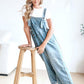 ❤️SOMMERANGEBOT - 50% RABATT❤️Süße Damen-Latzhose im Jumpsuit-Stil aus Destroyed Denim mit Knöpfen