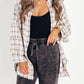 ⏳Begrenzte Zeit 50% Rabatt💥Mineral Washed Button-Down-Karohemd für Damen