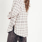 ⏳Begrenzte Zeit 50% Rabatt💥Mineral Washed Button-Down-Karohemd für Damen