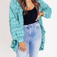 ⏳Begrenzte Zeit 50% Rabatt💥Mineral Washed Button-Down-Karohemd für Damen