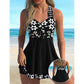 🌺 50% RABATT! ☀️ Damen-Tankini-Badeanzüge mit Blumenmuster und Boyshorts – Schnelltrocknend, Bequeme Passform & Modische Bedeckung 🏖️