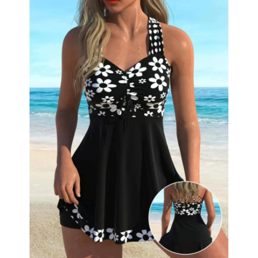 🌺 50% RABATT! ☀️ Damen-Tankini-Badeanzüge mit Blumenmuster und Boyshorts – Schnelltrocknend, Bequeme Passform & Modische Bedeckung 🏖️