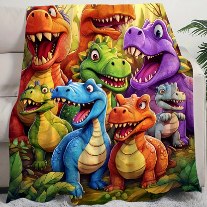 🔈🔈Weihnachtsverkauf - 60% Rabatt🎁Niedlicher lächelnder Dinosaurier HD Digitaldruck Flanell