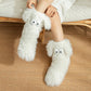 📢📢18,99 Kaufen Sie 1, erhalten Sie 1 kostenlos!!!💗LETZTER TAG VERKAUF 50% RABATT⚡50.000 VERKAUFT💕Damen Plüsch Hausschuhe Socken Bodensocken Winter Zuhause Indoor Verdicktes Fleece-Futter Rutschfeste Erwachsene Damen Plüsch Schnee Socken Schuhüberzüge