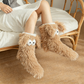📢📢18,99 Kaufen Sie 1, erhalten Sie 1 kostenlos!!!💗LETZTER TAG VERKAUF 50% RABATT⚡50.000 VERKAUFT💕Damen Plüsch Hausschuhe Socken Bodensocken Winter Zuhause Indoor Verdicktes Fleece-Futter Rutschfeste Erwachsene Damen Plüsch Schnee Socken Schuhüberzüge