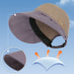 Damen-Sonnenschutzhut mit großer Krempe für Strandausflüge im Sommer